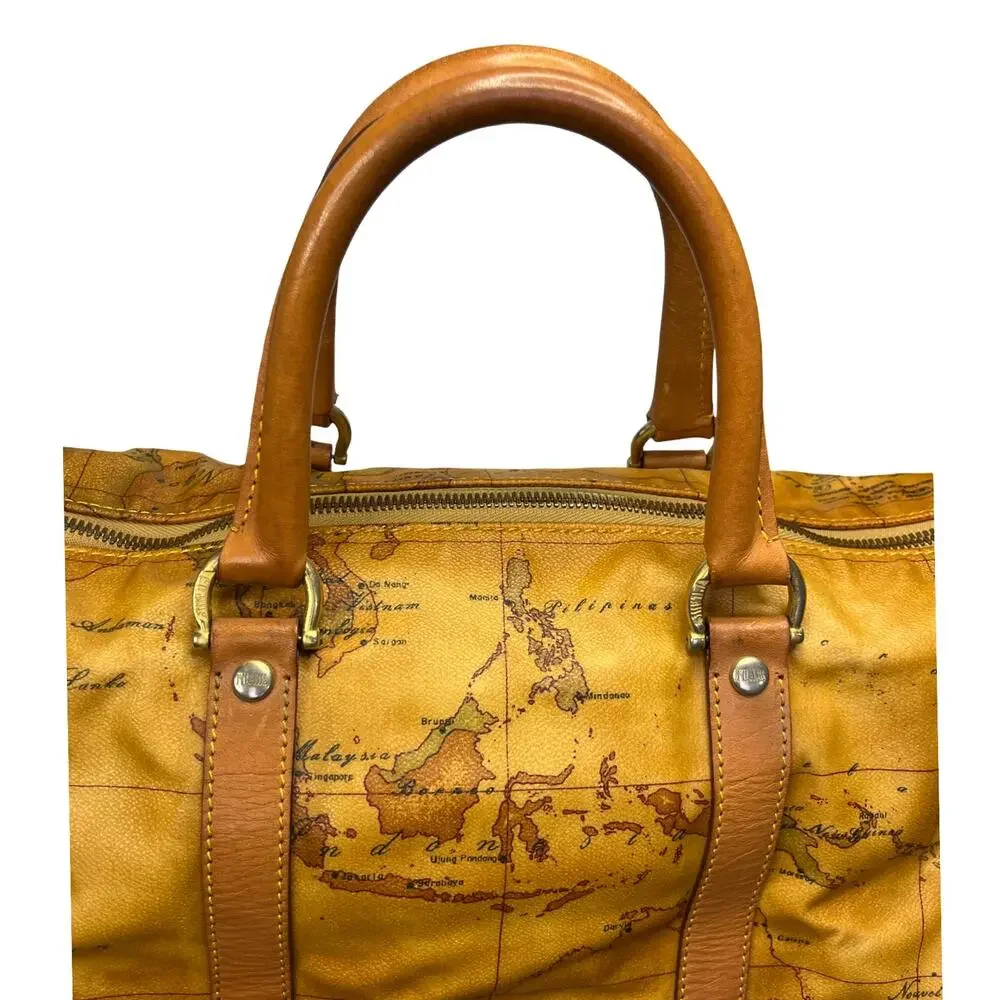 Alviero Martini 1A Classe Geo Map Duffle Bag Weekender Travel Bag Italy 19”